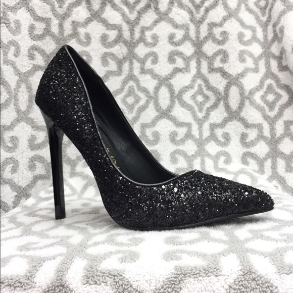 ✨HP🎉💋Black Glitter Heel✨ - Picture 5 of 6